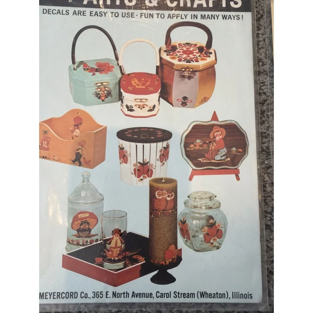 Vintage Meyercord Decals For Arts And Crafts Lot Of 10 Sheets 1960's